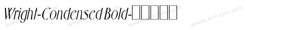 Wright-Condensed Bold字体转换